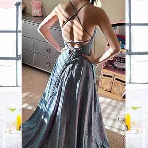 Prom Dresses Long A Line with Pockets And Side Slit